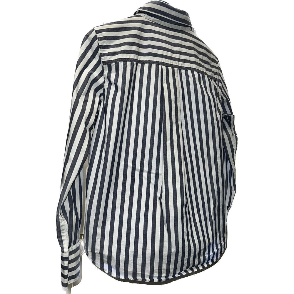 Banana Republic‎ Women XS Button Blouse Dress Shirt ‘spring Navy Ella Stripe’ - Picture 7 of 10